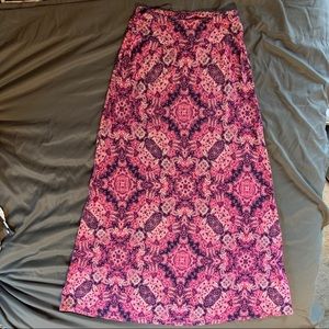 Pink and navy maxi skirt